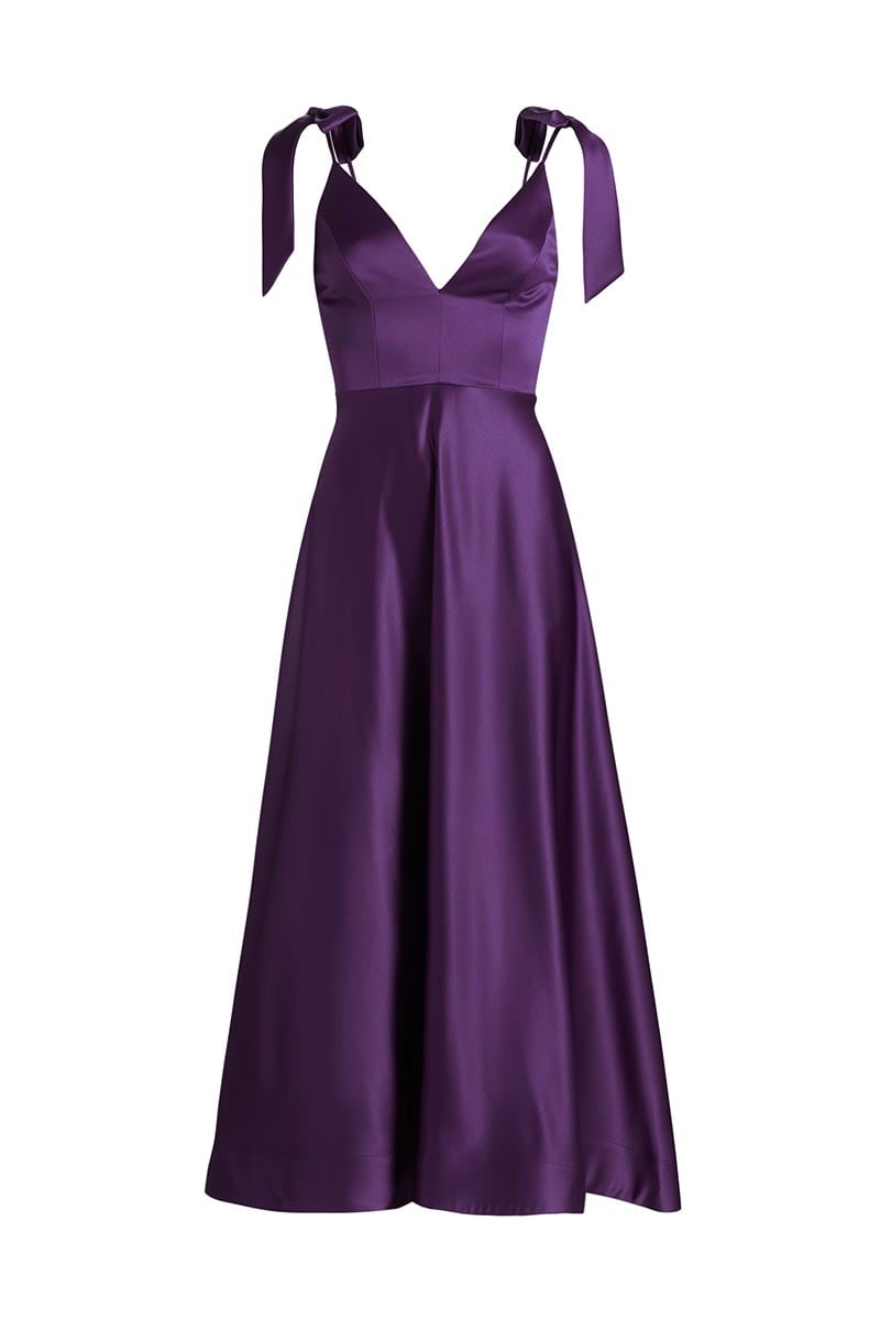 Esme Satin Midi Dress | Jewelclues #color_purple