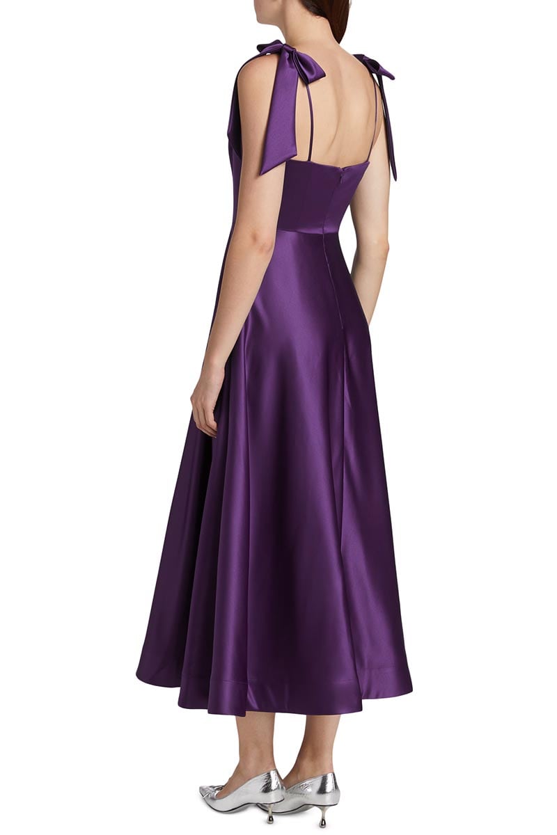 Esme Satin Midi Dress | Jewelclues #color_purple
