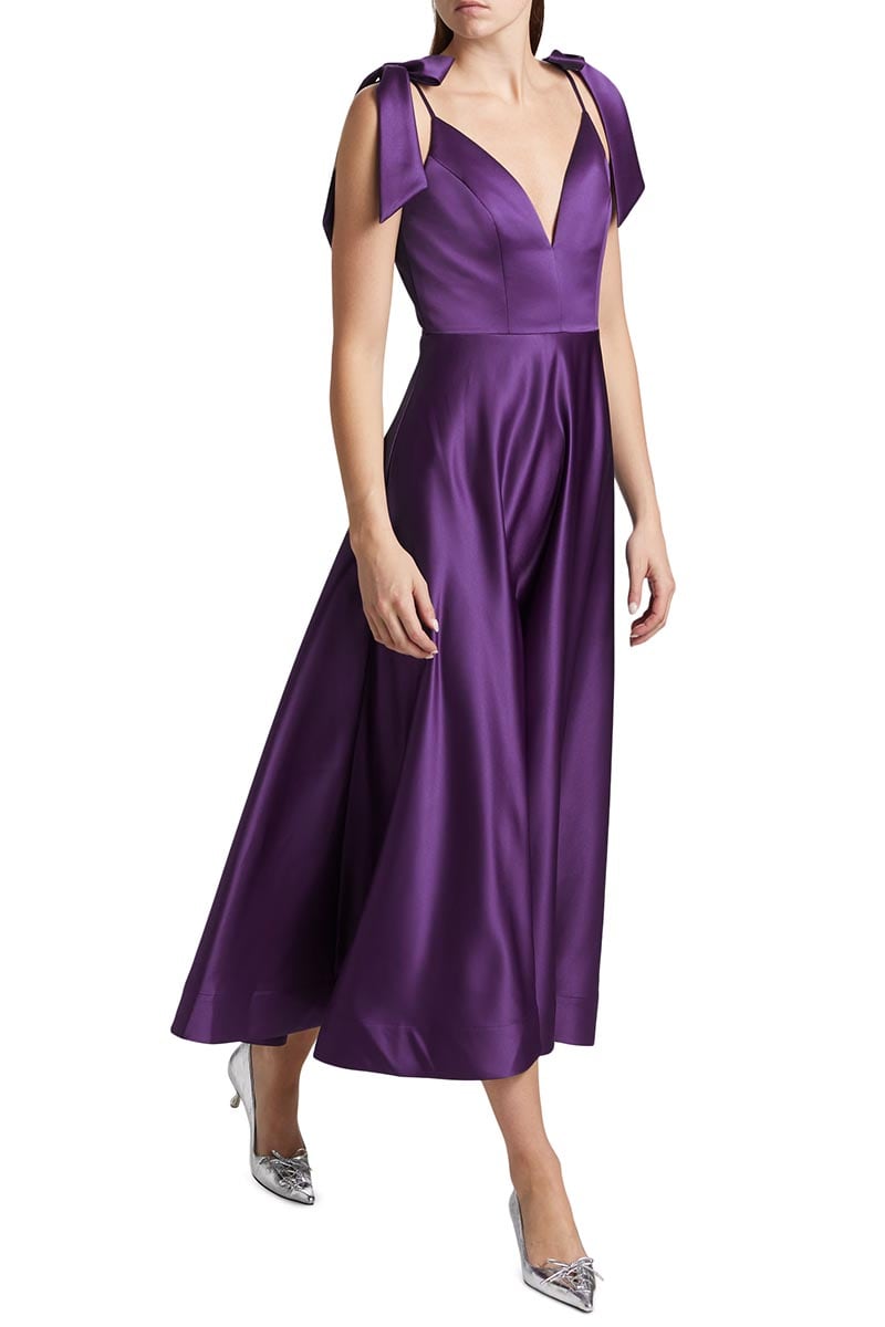 Esme Satin Midi Dress | Jewelclues #color_purple