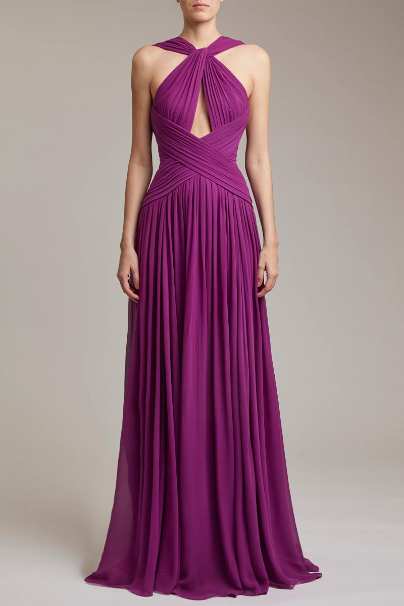 Evelyn Chiffon Maxi Dress | Jewelclues