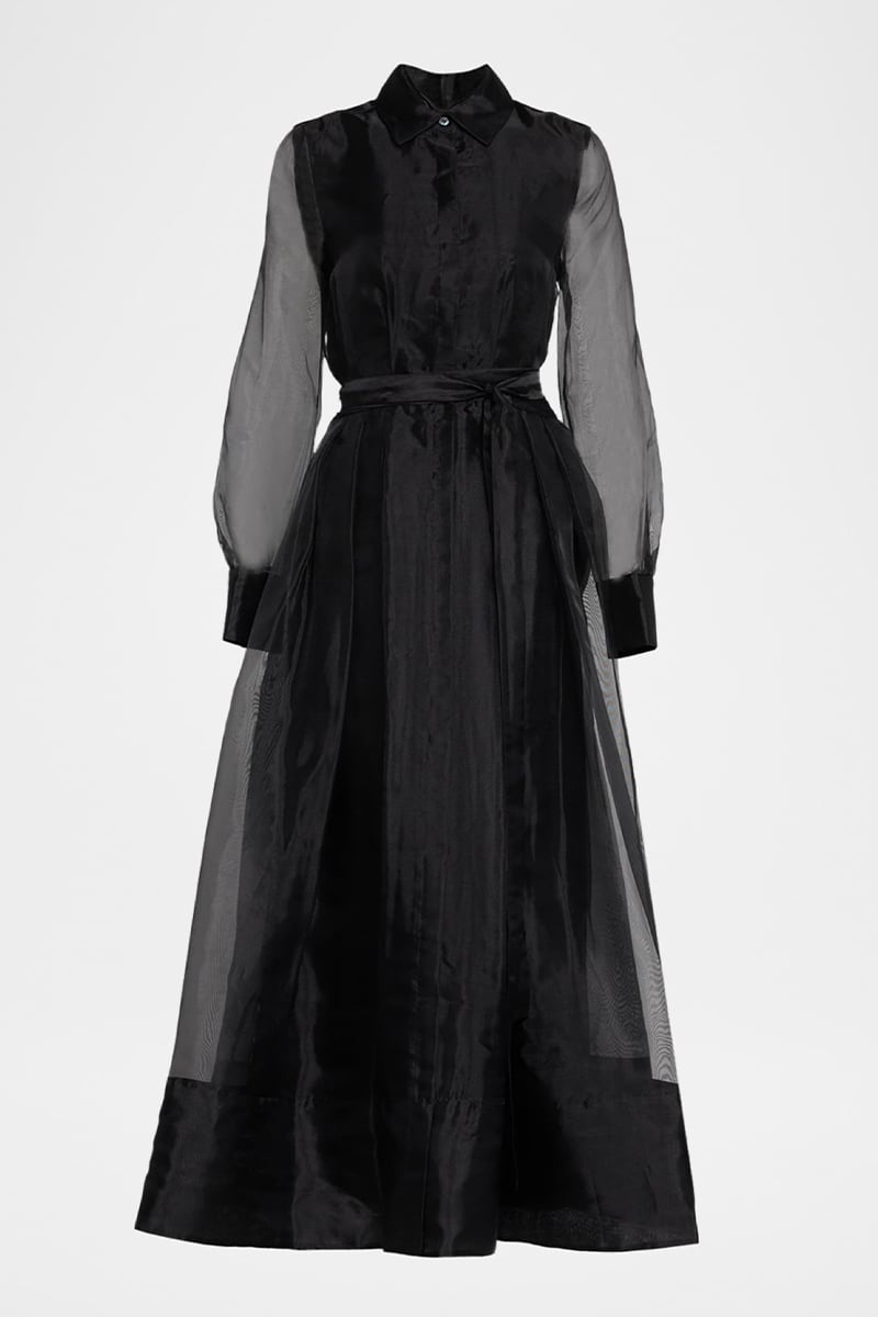 Evening Fascination Long Sleeve Midi Dress | Jewelclues #color_black