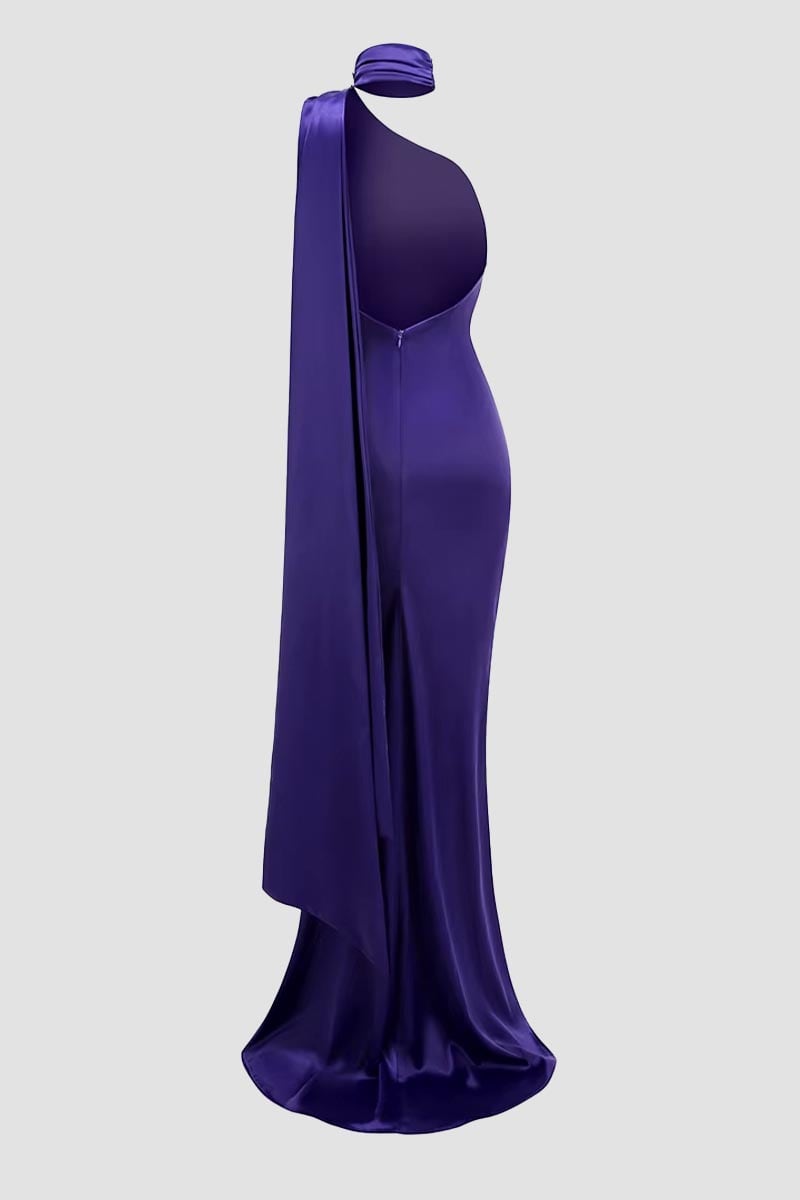 Evening Glam Satin Maxi Dress | Jewelclues