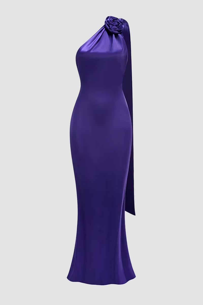 Evening Glam Satin Maxi Dress | Jewelclues