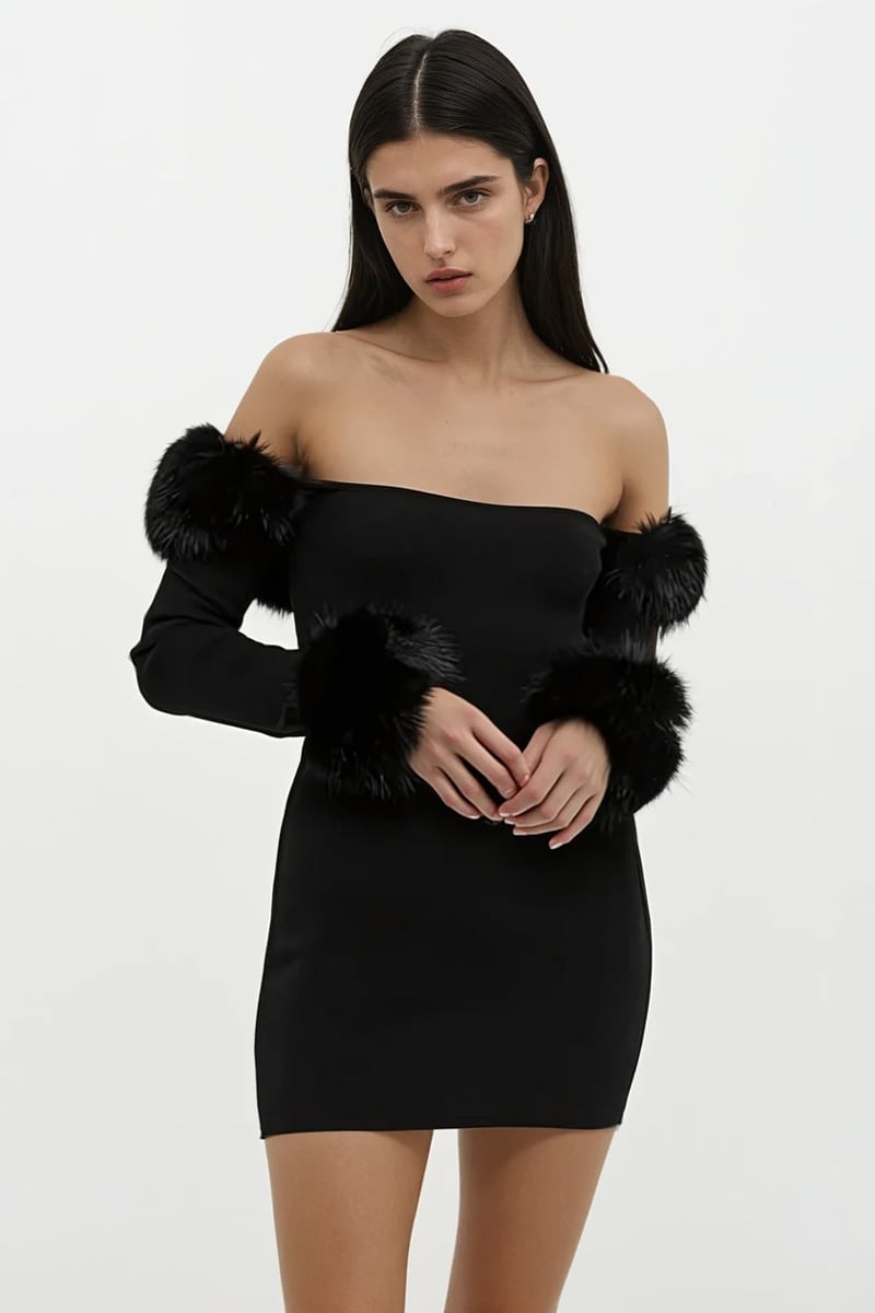 Evening Muse Off-Shoulder Mini Dress | Jewelclues