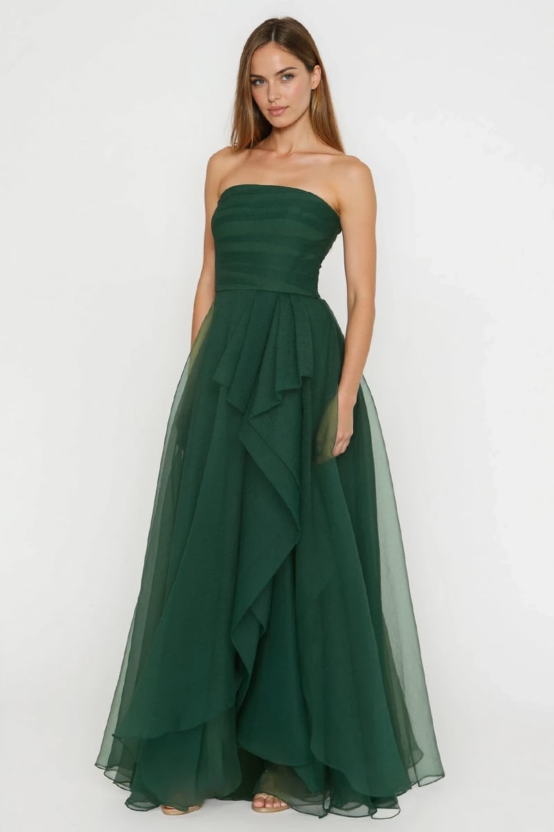 Faye Strapless Evening Gown | Jewelclues