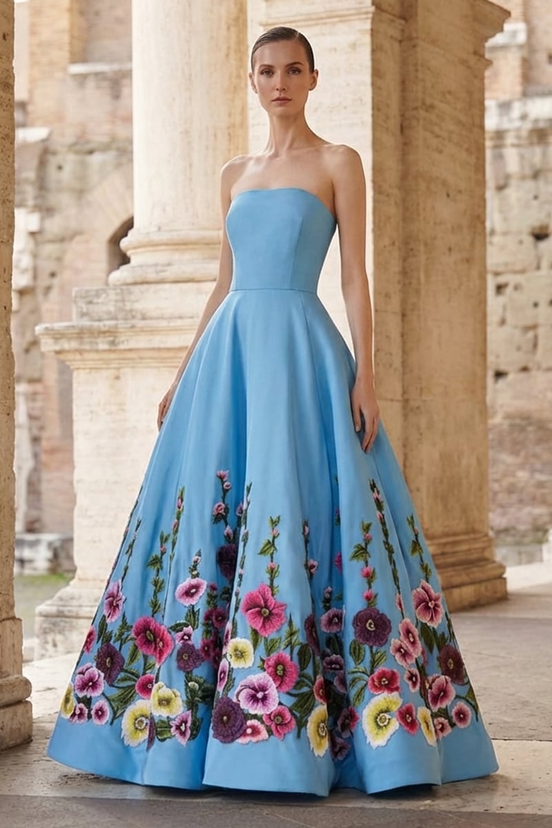 Fleur of Dreams Floral Lace Applique Maxi Dress | Jewelclues