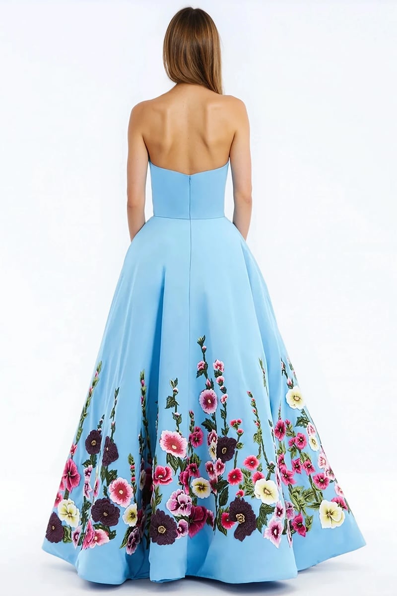 Fleur of Dreams Floral Lace Applique Maxi Dress | Jewelclues