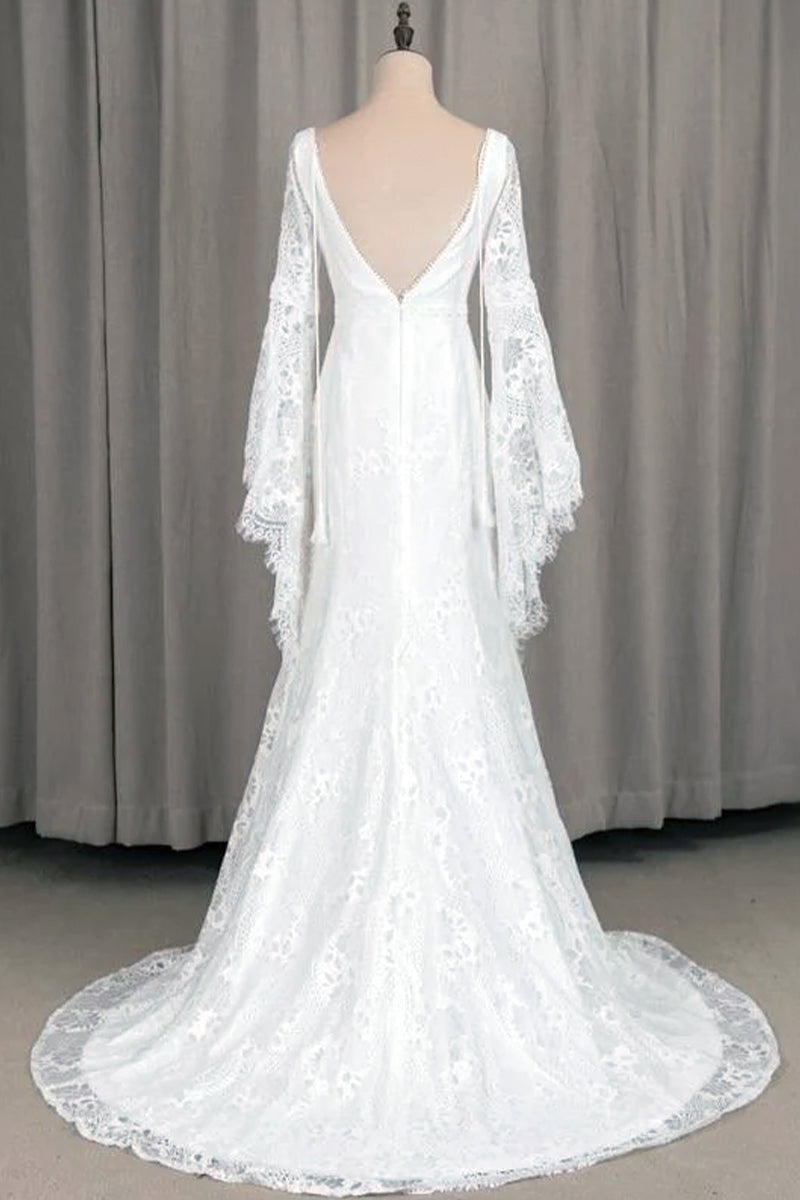 Forever Romantic Bohemian Lace Wedding Dress | Jewelclues