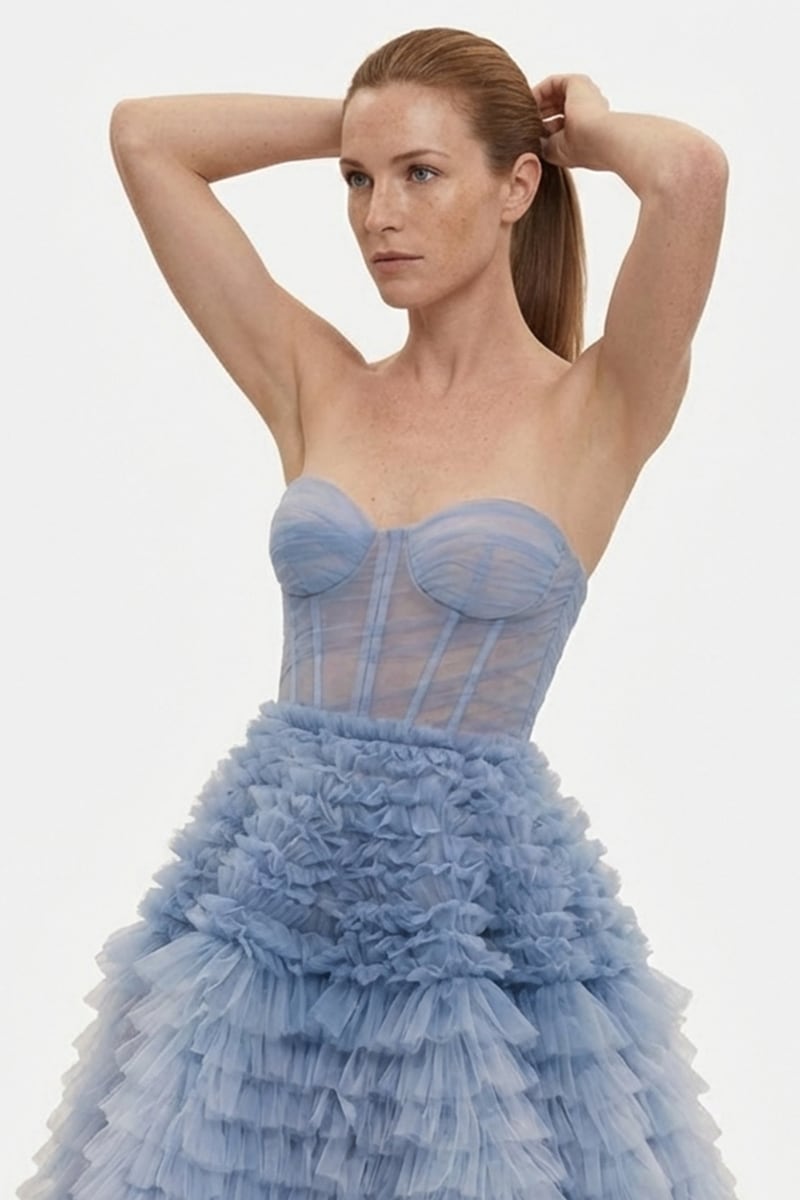 Freyja Frill-Layered Gown | JewelClues