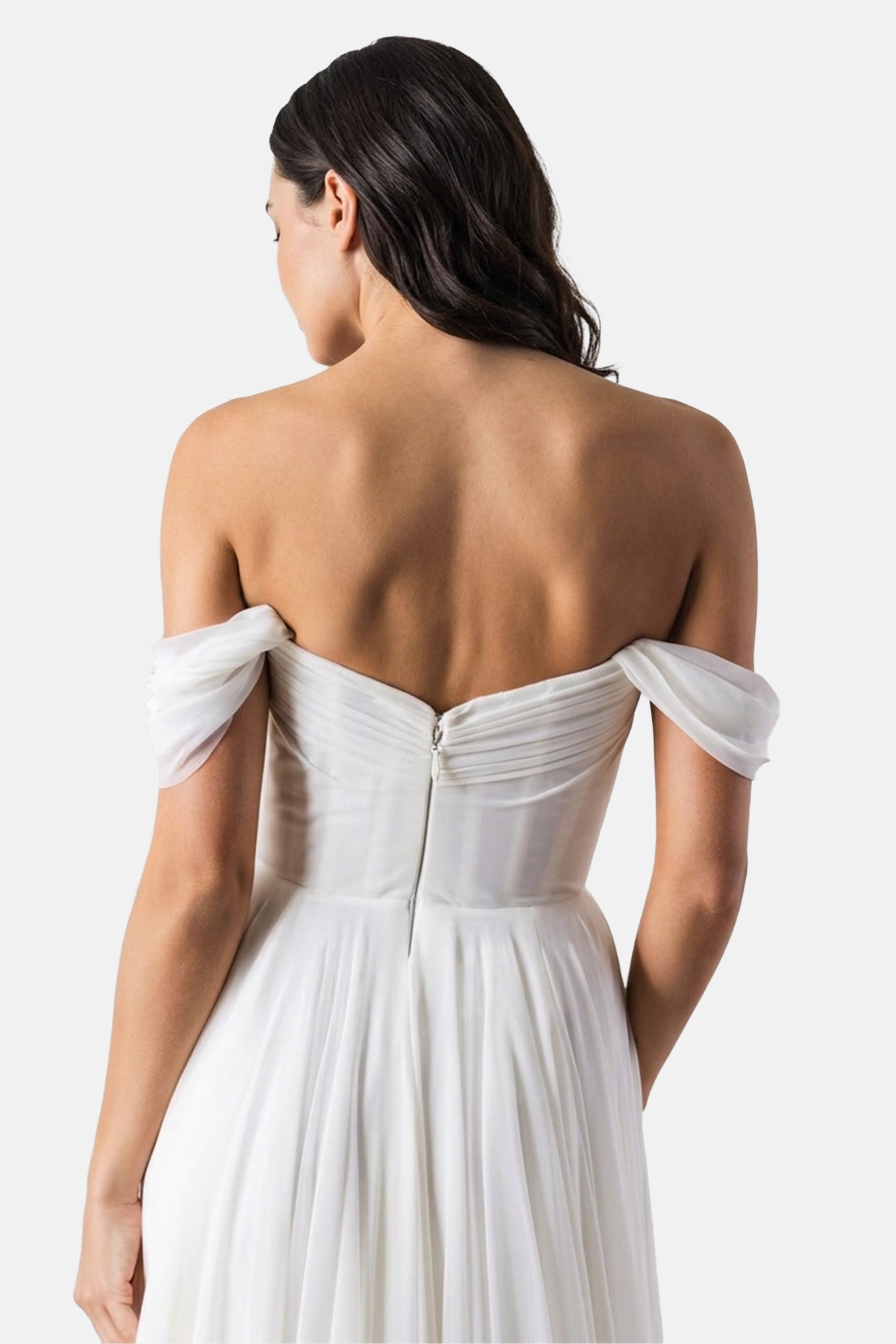 Genevieve Off-the-Shoulder Wedding Gown | JewelClues