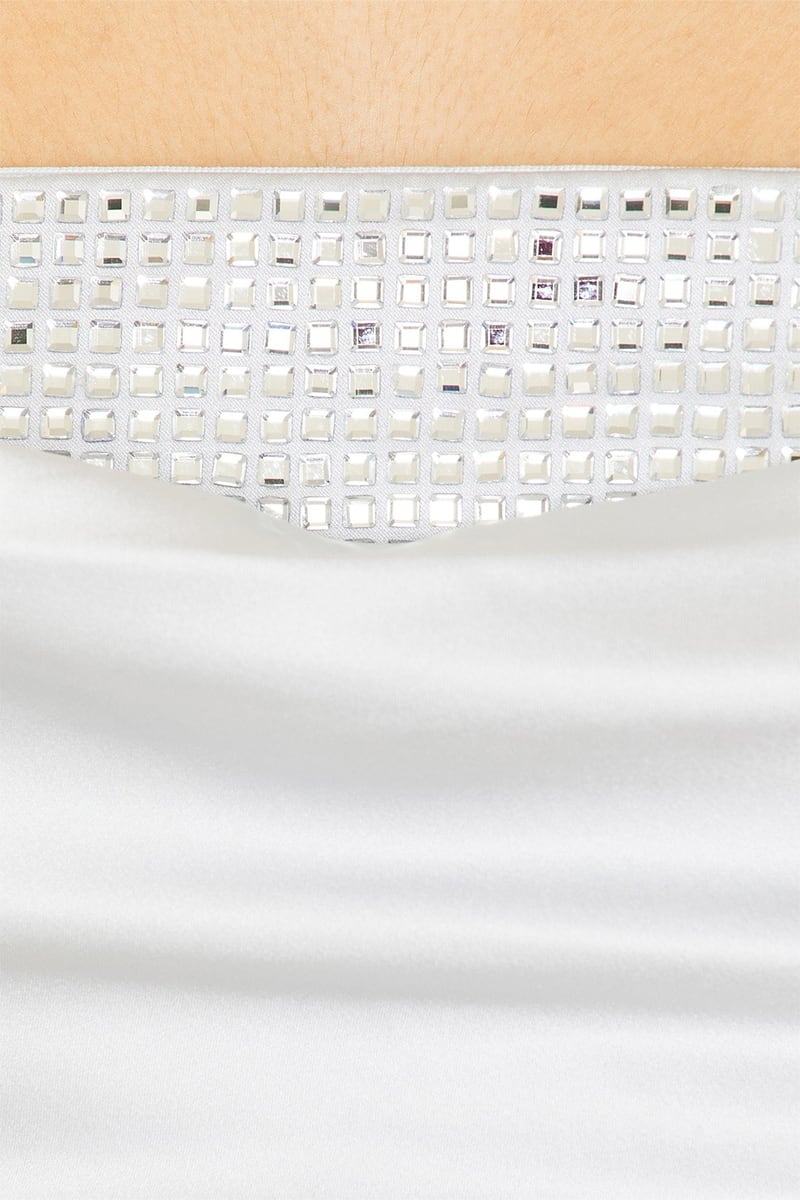 Harriet Embellished Satin Gown | JewelClues #color_silver