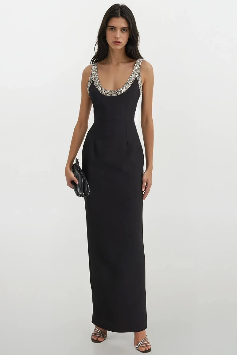 Isolde Crystal-Embellished Bodycon Gown | Jewelclues