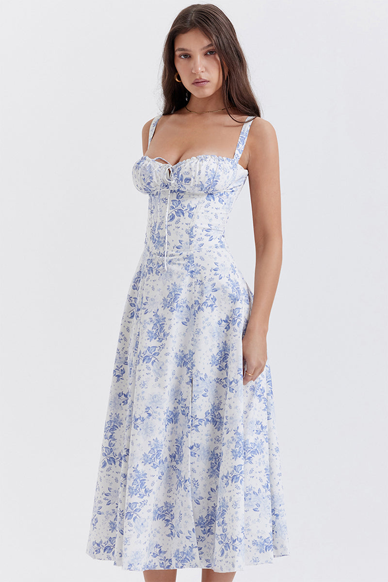 Kourtney Bustier Midi Dress | Jewelclues | #color_white