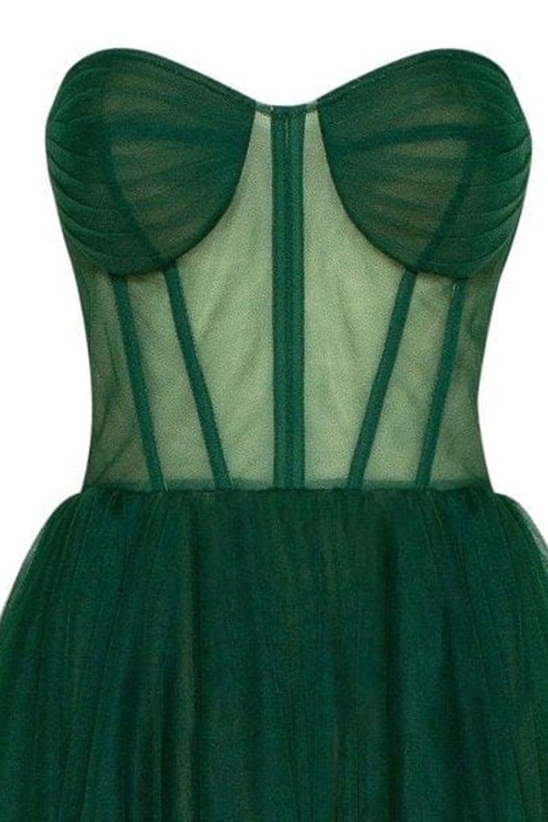 Lainey Strapless Tulle Maxi Dress | Jewelclues