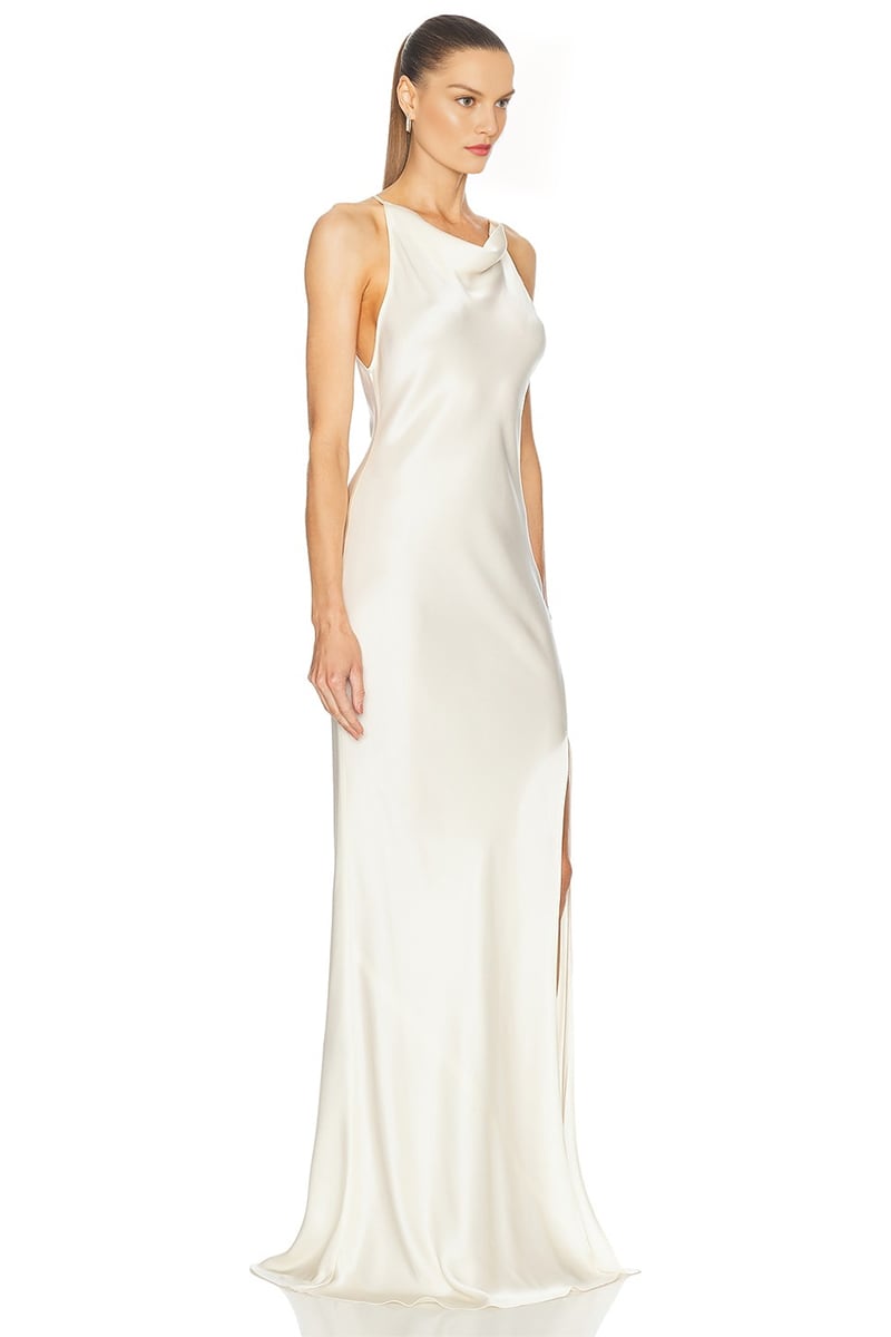 Lauren Bias-Cut Satin Gown | JewelClues #color_ivory