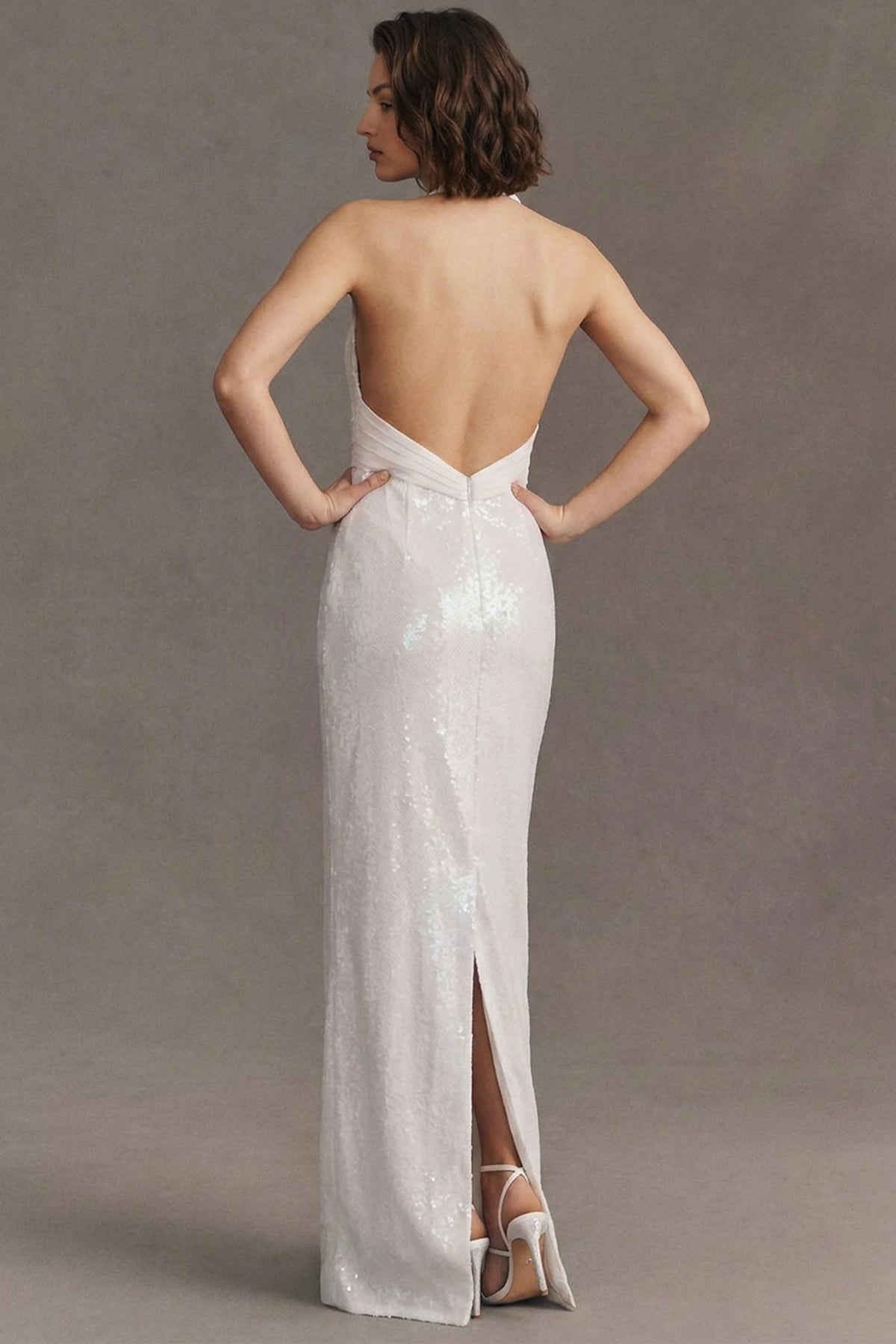 Lumiere Sequin Gown | JewelClues #color_white
