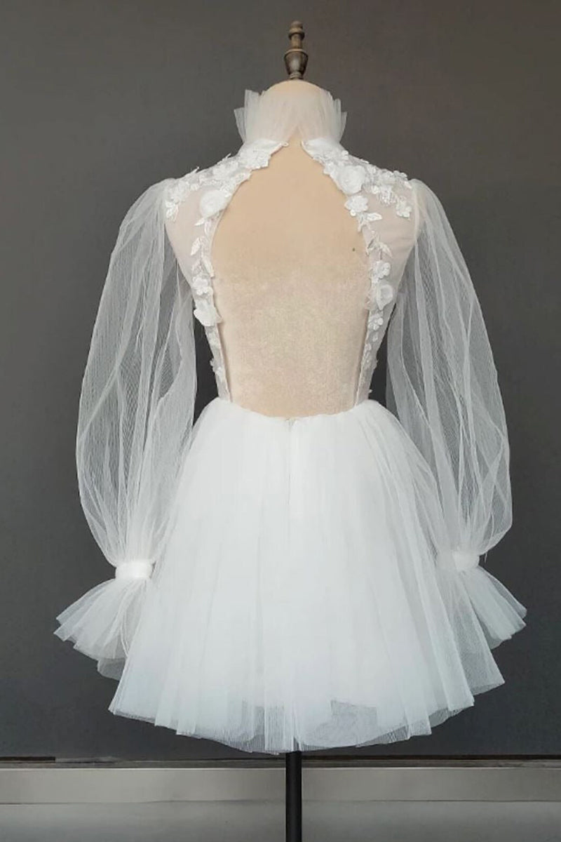 Magically Charming Long Sleeve Mini Dress | Jewelclues | #color_ivory