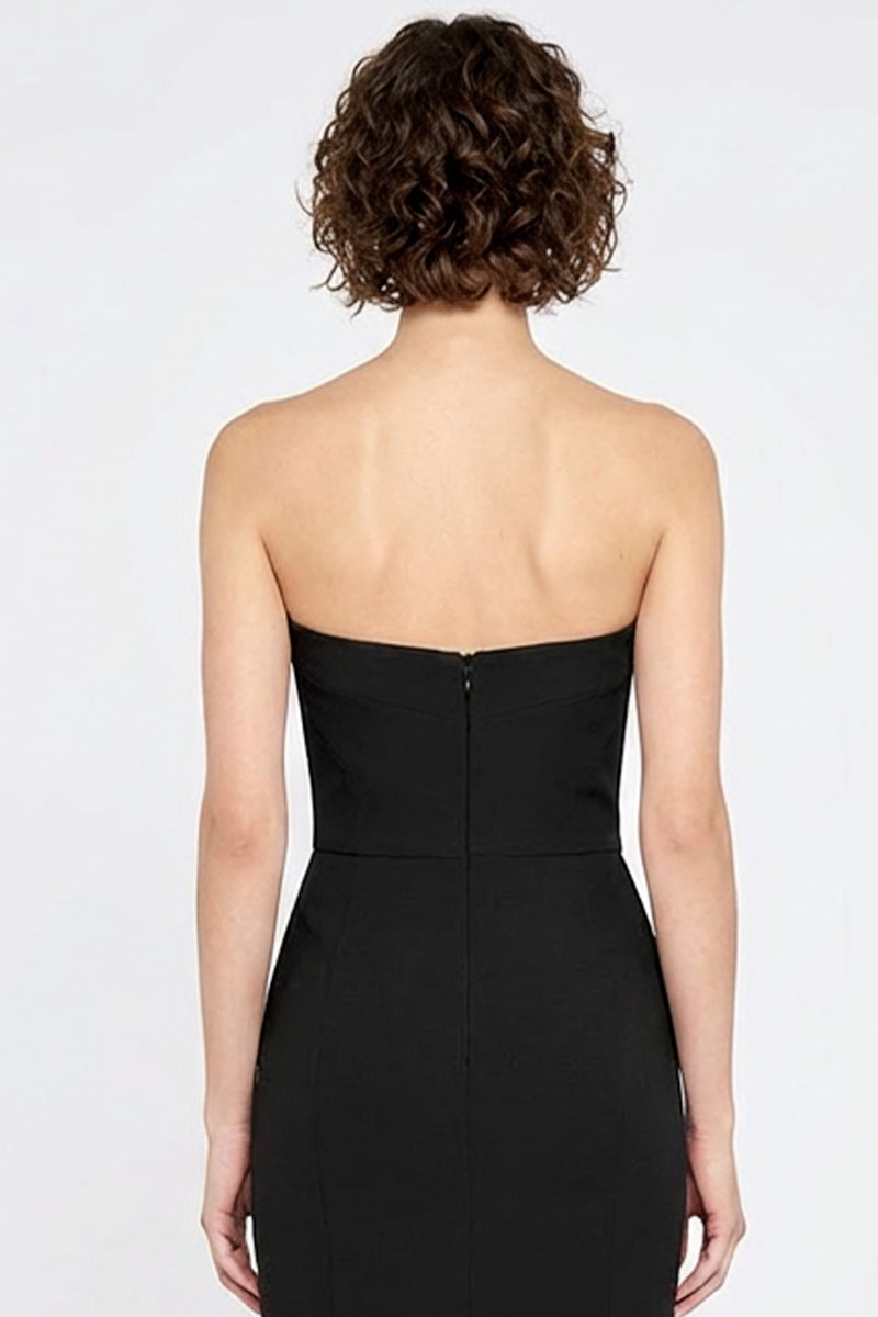 Makayla Strapless Crepe Gown | JewelClues