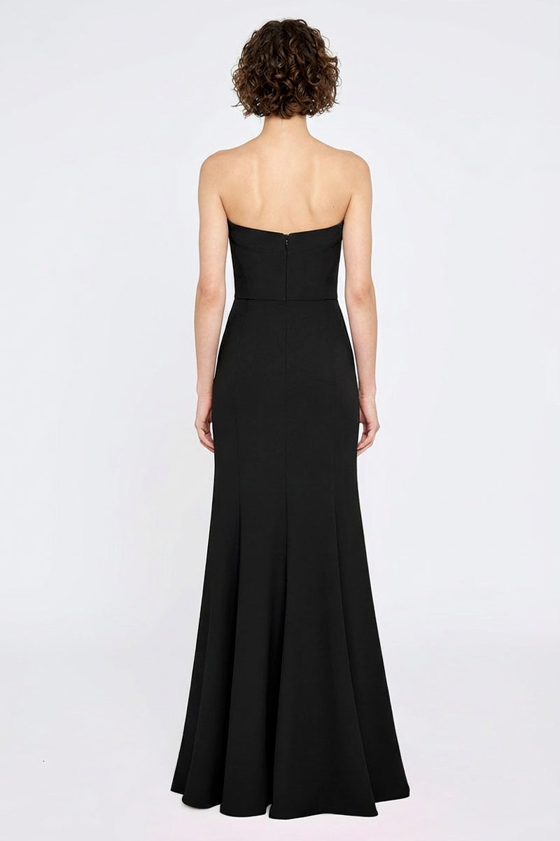 Makayla Strapless Crepe Gown | JewelClues