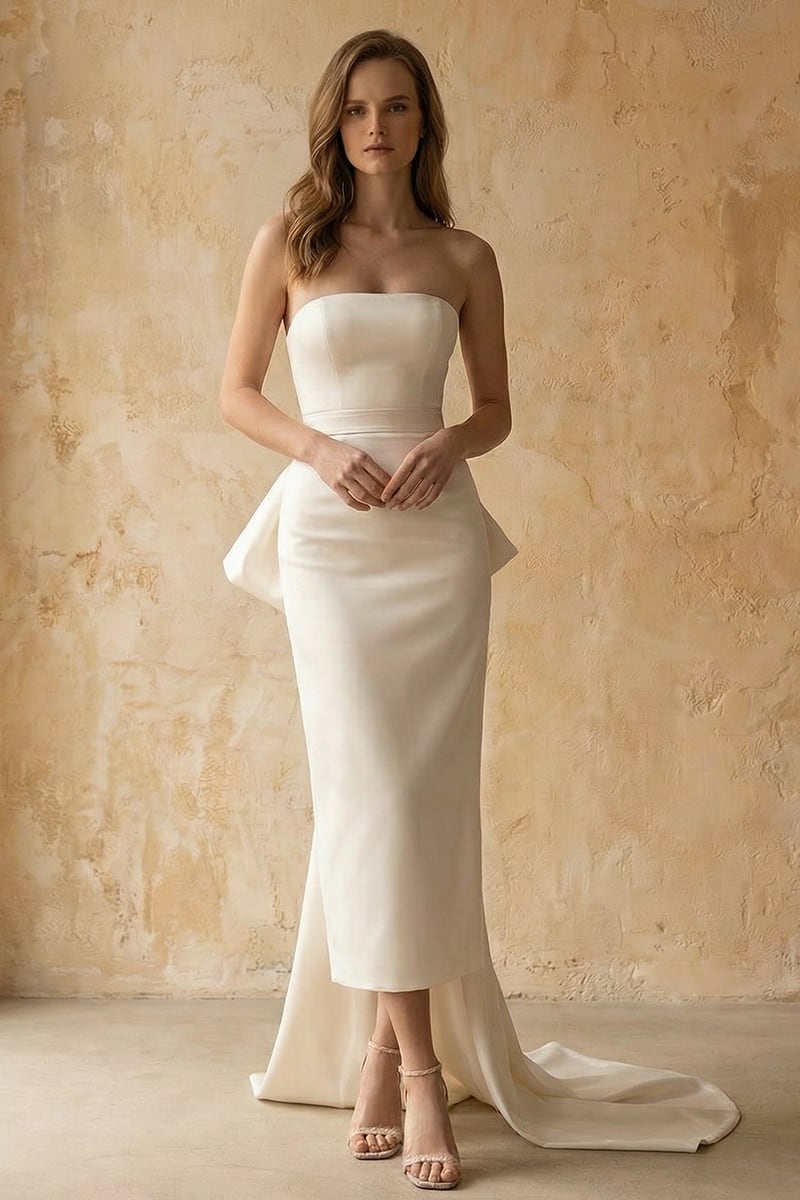 Marielle Strapless Midi Dress | Made-To-Order | JewelClues Marielle Strapless Midi Dress | Made-To-Order | JewelClues
