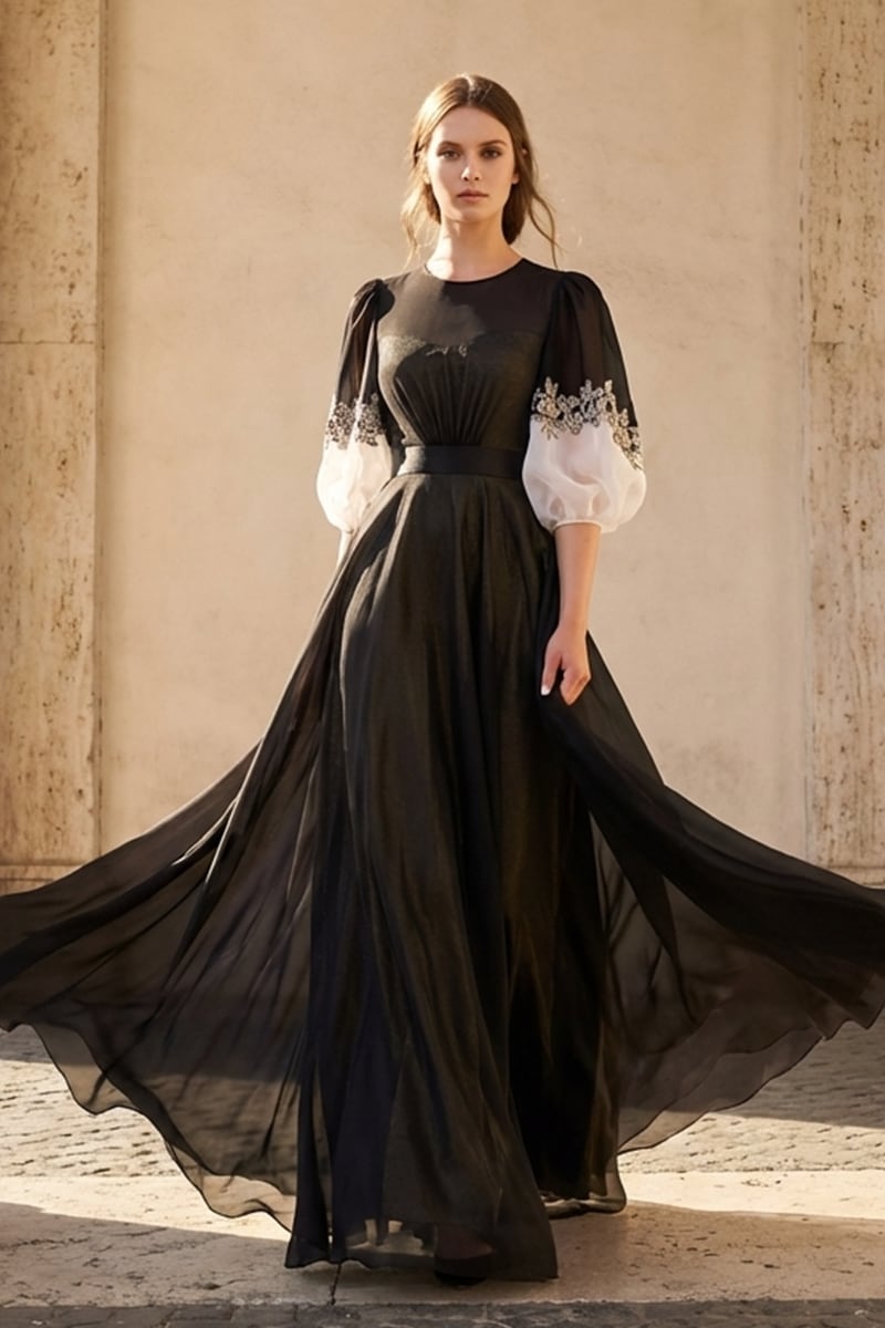 Medeline Black Maxi Dress | Jewelclues