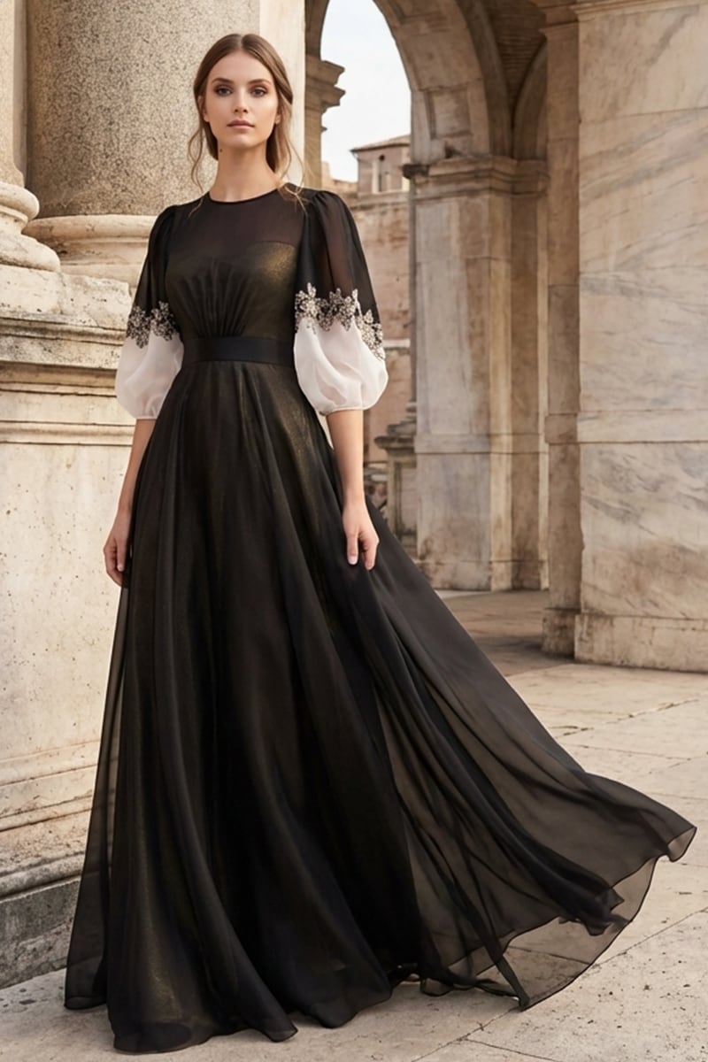 Medeline Black Maxi Dress | Jewelclues