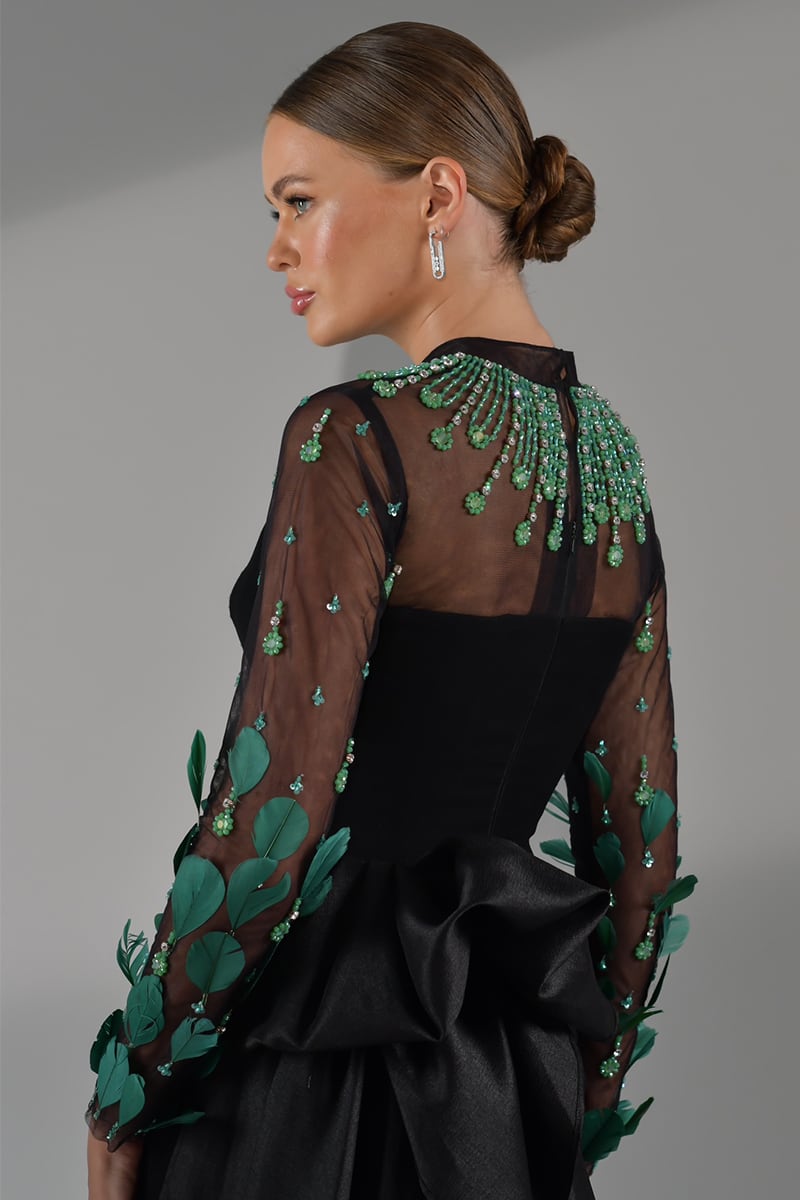 Monique Evening Noire Maxi Dress | Jewelclues