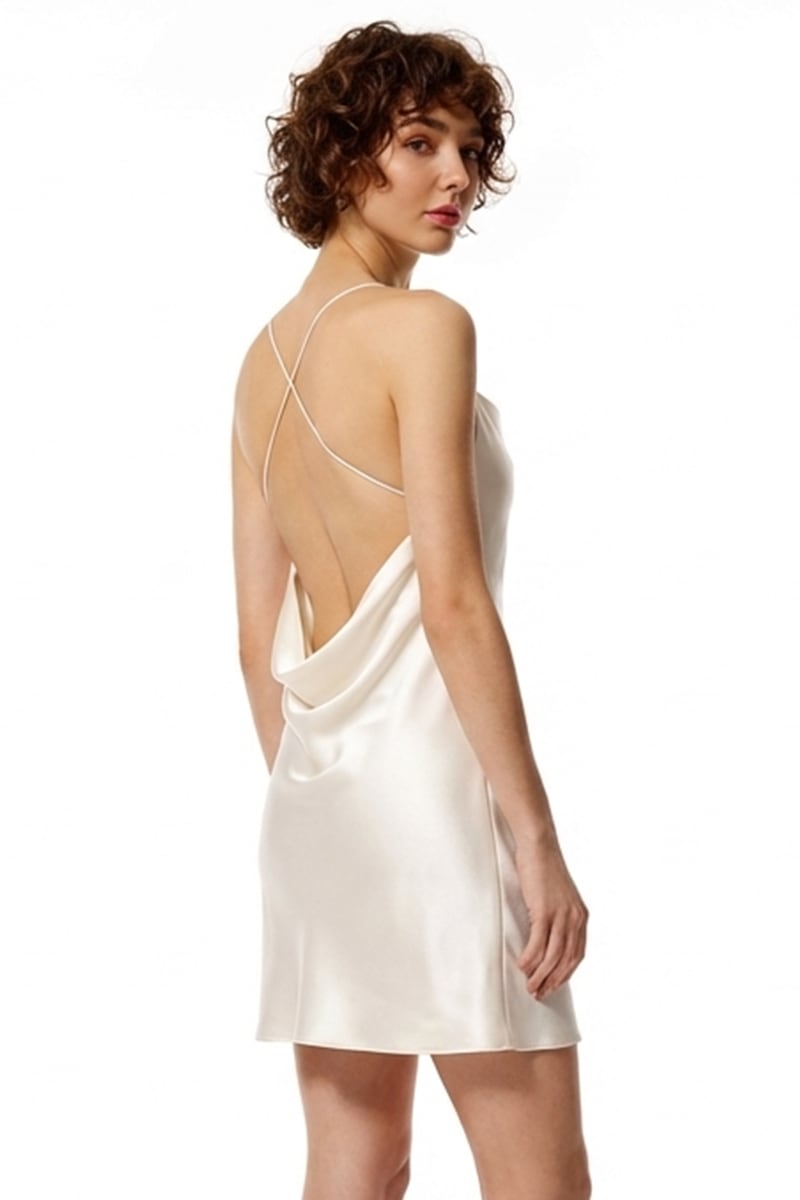 Moxie Silk Satin Slip Mini Dress | JewelClues