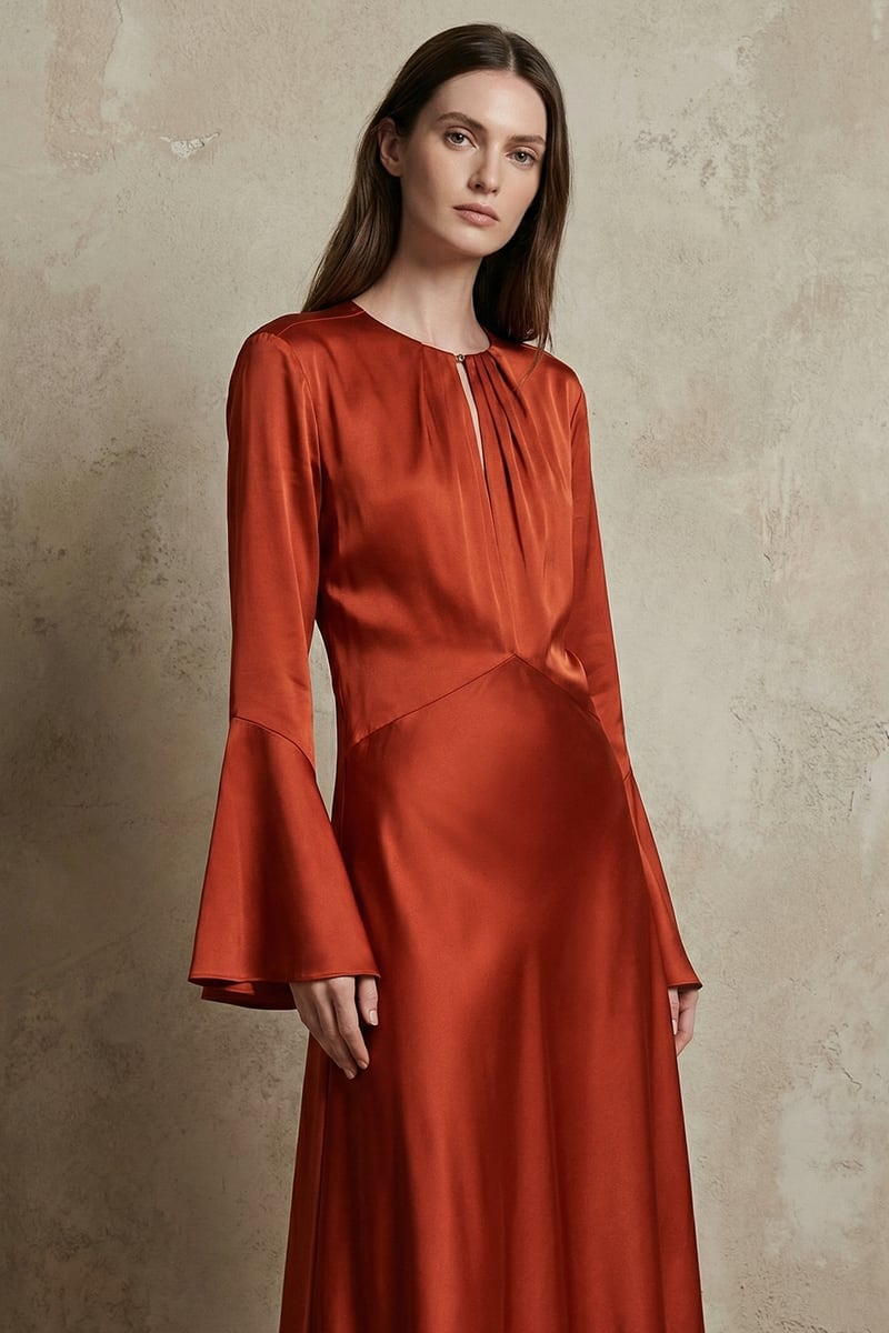 Nellie Satin Midi Dress | JewelClues