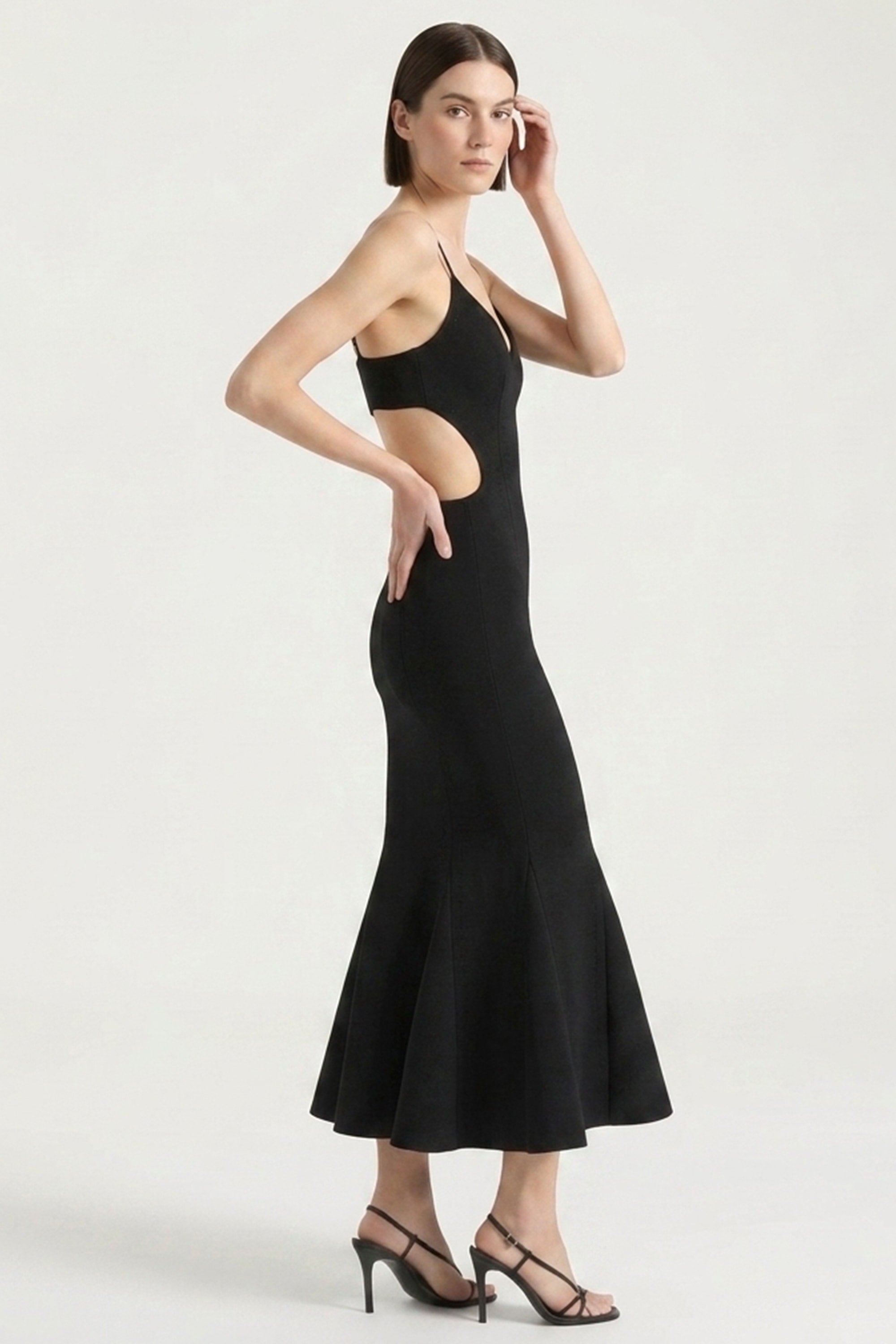 Noirelle Crepe Midi Dress | JewelClues