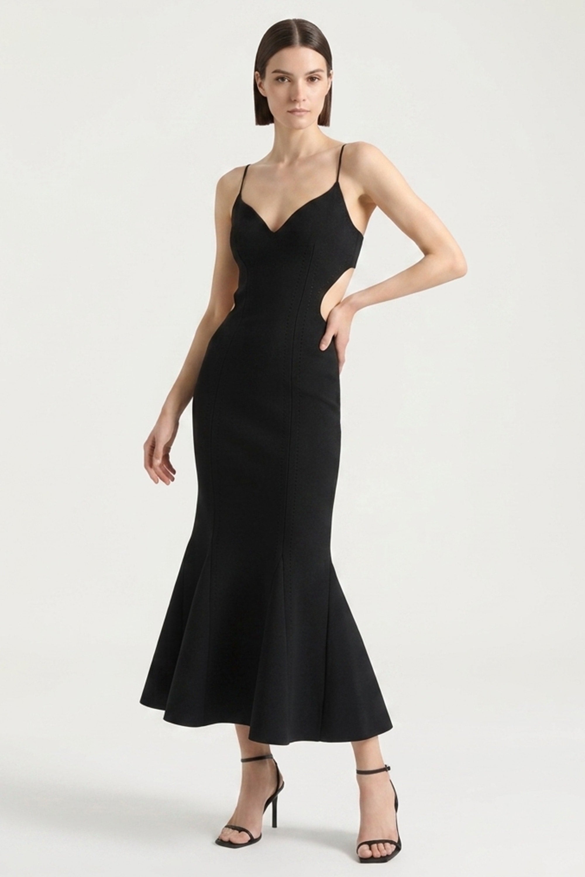 Noirelle Crepe Midi Dress | JewelClues