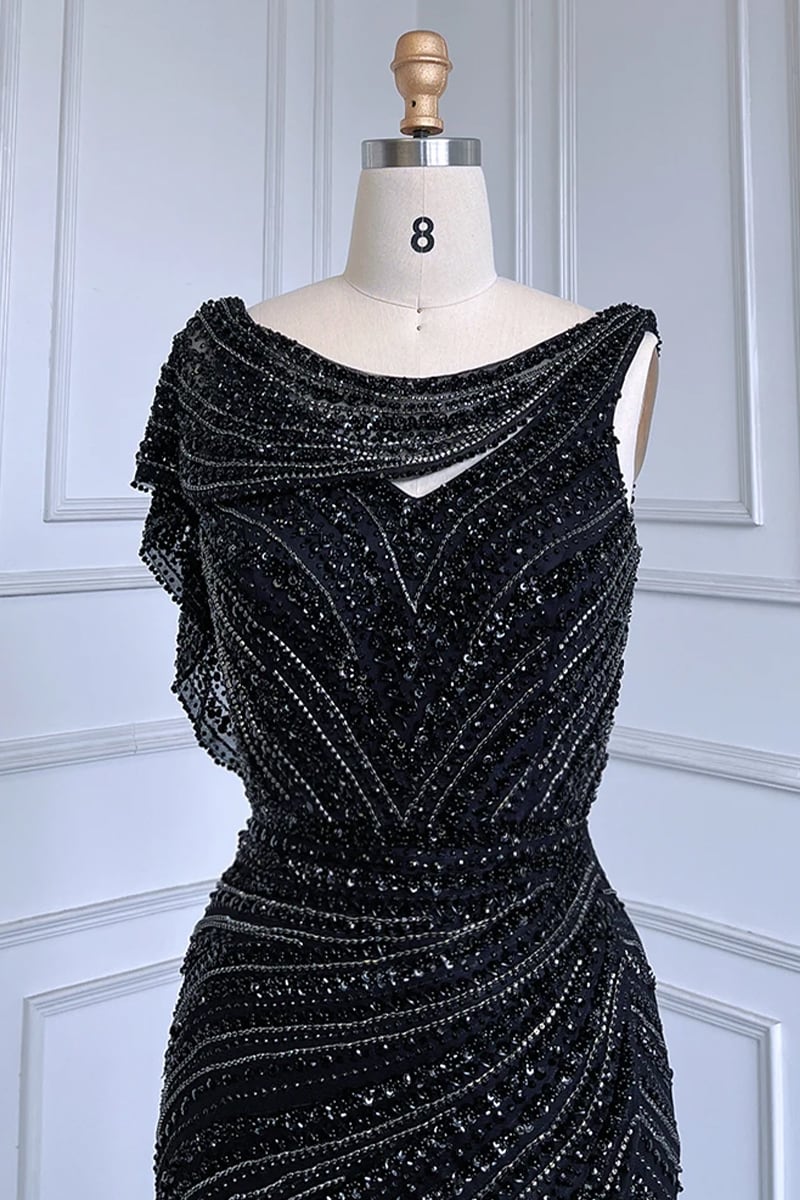 Odessa Beaded Maxi Dress | Jewelclues #color_black