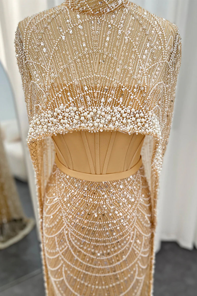 Olivia Pearl Embellished Maxi Dress | Jewelclues | #style_fully lined