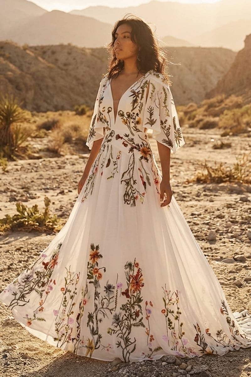Paradise Love Embroidered Wedding Dress | Jewelclues