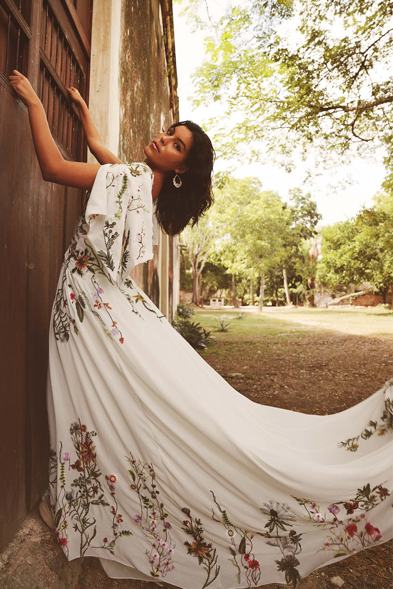 Paradise Love Embroidered Wedding Dress | Jewelclues