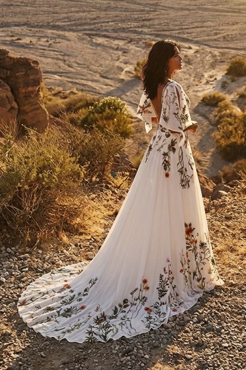 Paradise Love Embroidered Wedding Dress | Jewelclues
