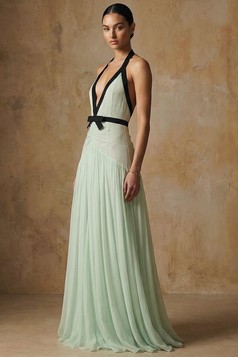 Penelope Chiffon Evening Gown | JewelClues