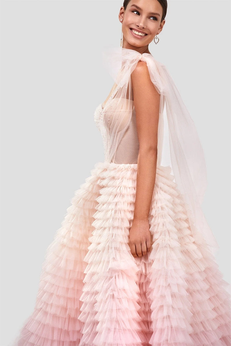 Pure Poise Tiered Ombre Maxi Dress | Jewelclues