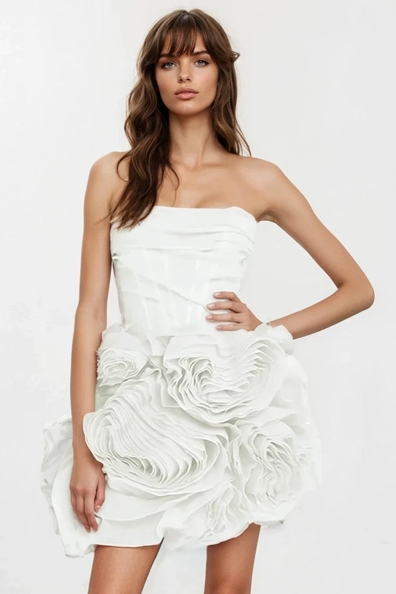 Refined Love Mini Dress | Jewelclues #color_white