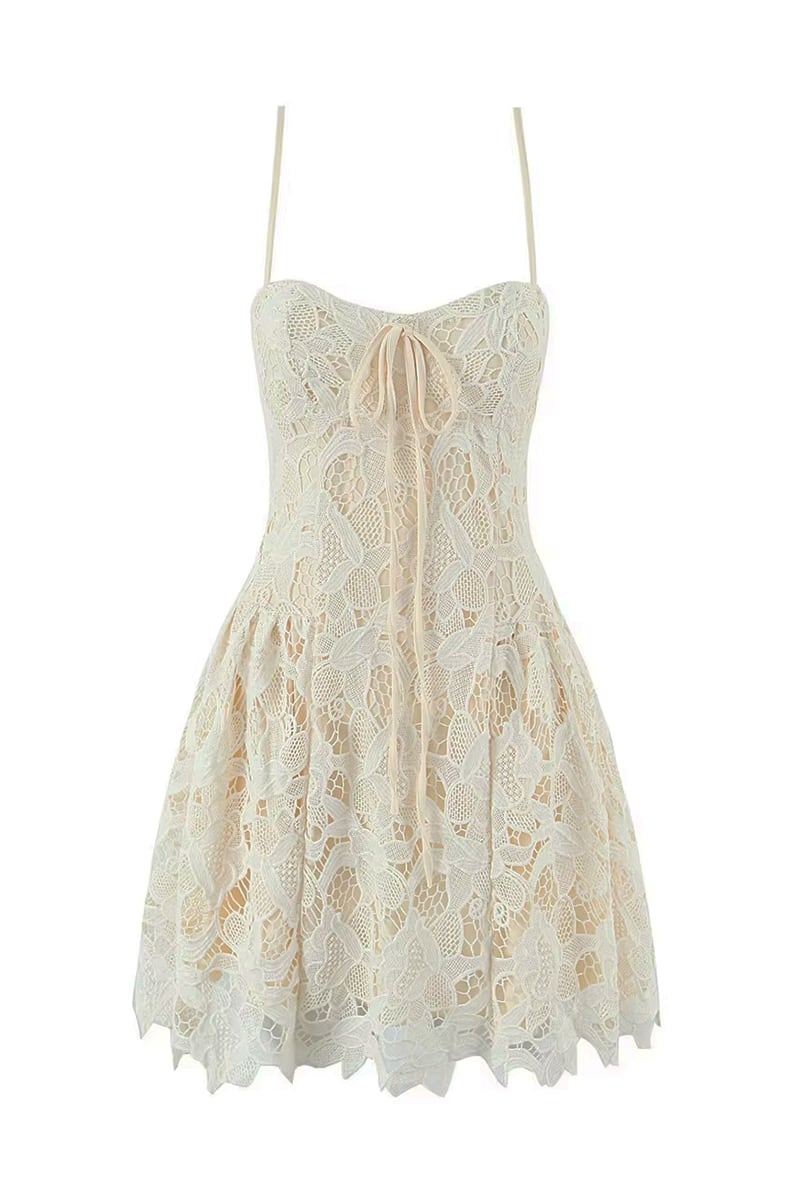 Reha Lace Mini Dress | Jewelclues #color_cream