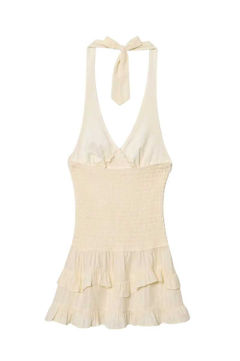 Riviera Halter Neck Mini Dress | Jewelclues