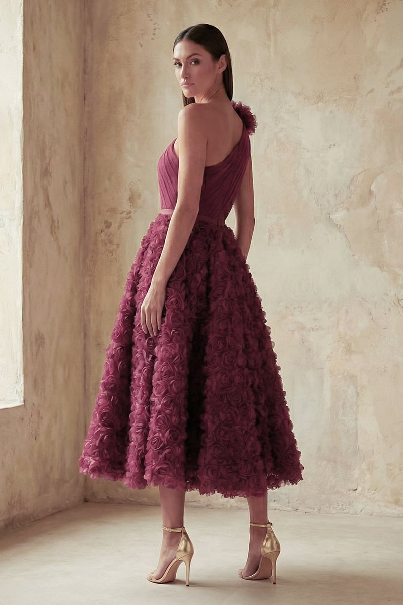 Roma One-Shoulder Midi Dress | JewelClues