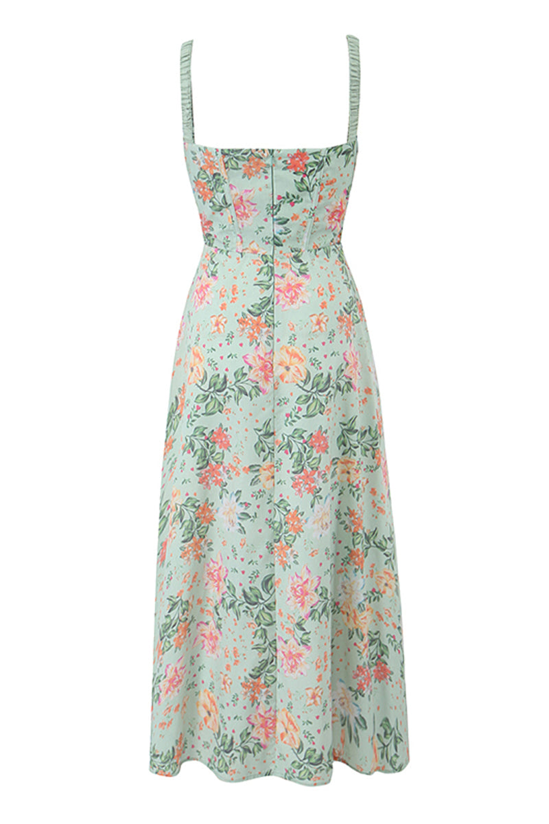 Color_Jade | Romance Reason Floral Print Midi Dress | Jewelclues