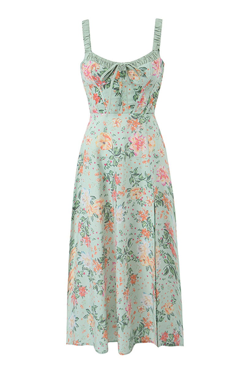 Color_Jade | Romance Reason Floral Print Midi Dress | Jewelclues