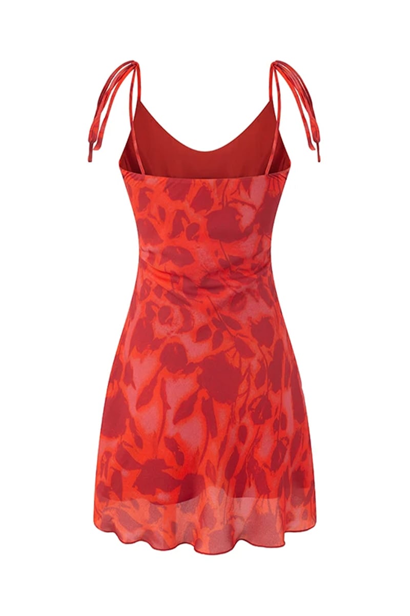 Rosette Tie-Strap Mini Dress | Jewelclues