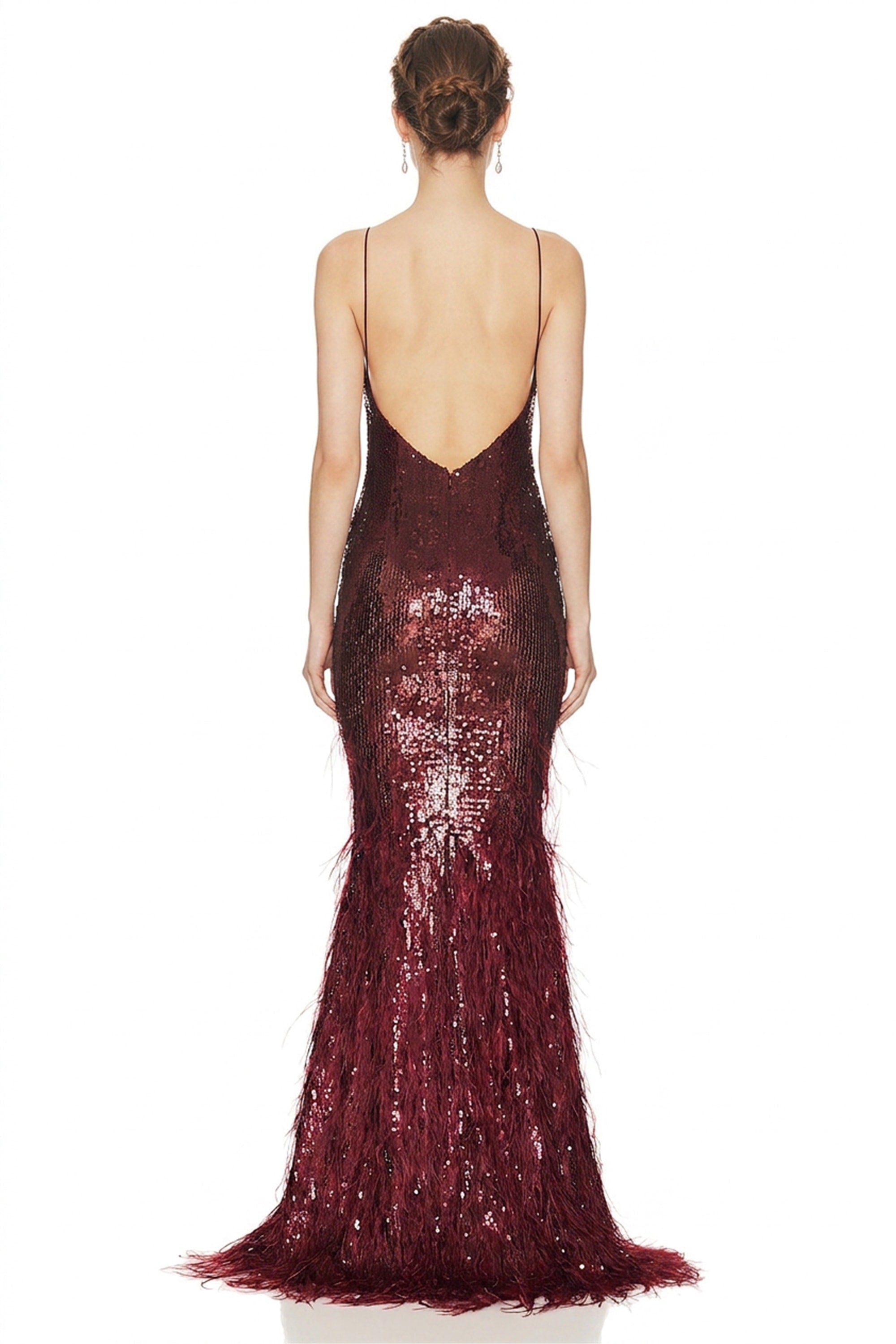 Rosie Sequin Feather Gown | JewelClues