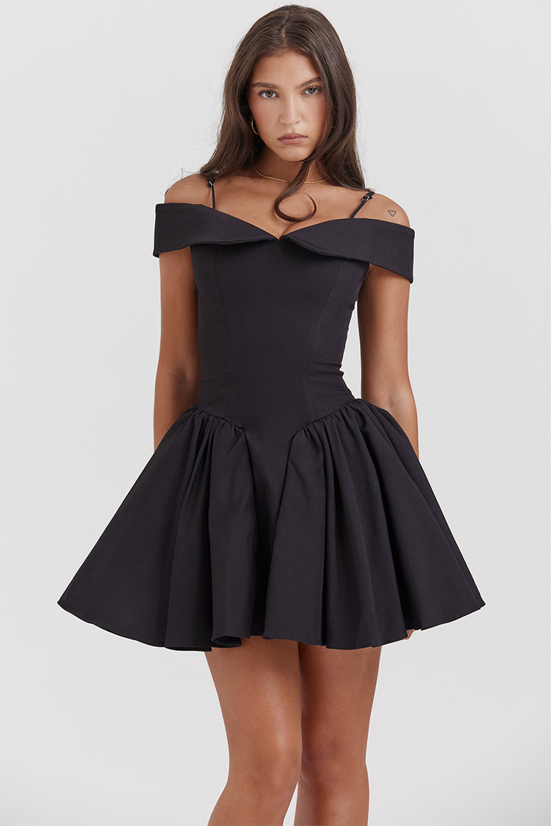Sabina Off-the-Shoulder Mini Dress | Jewelclues