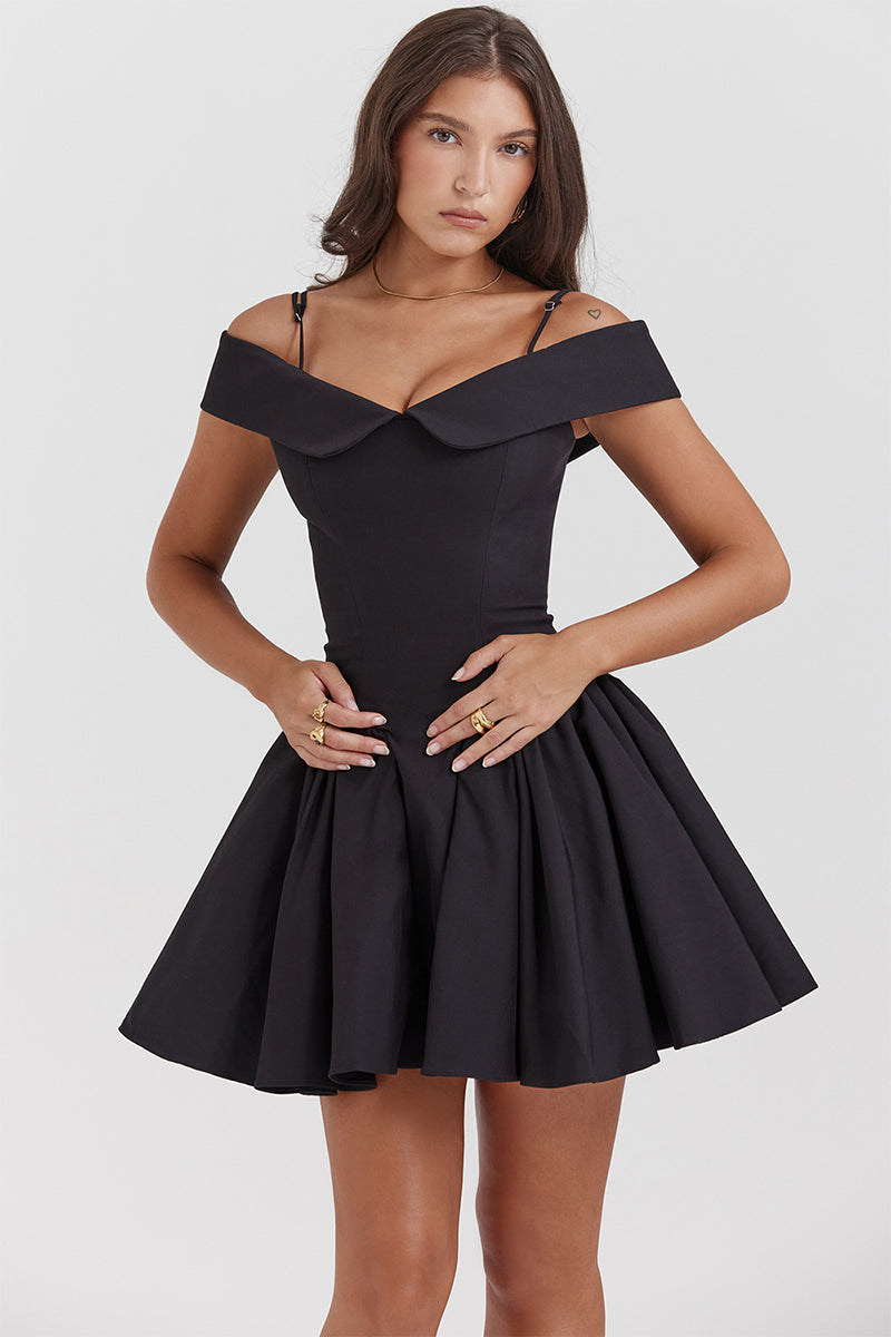 Sabina Off-the-Shoulder Mini Dress | Jewelclues