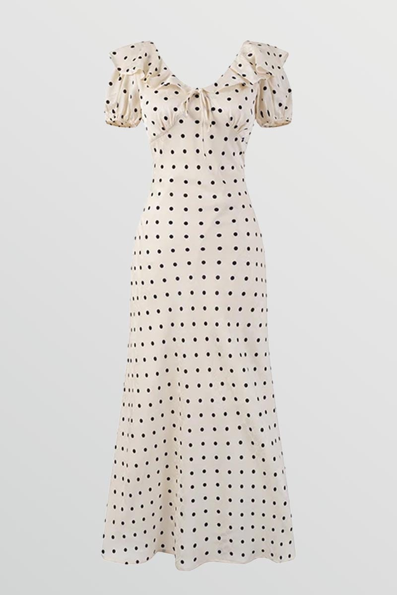 Selene Polka Dot Midi Dress | Jewelclues