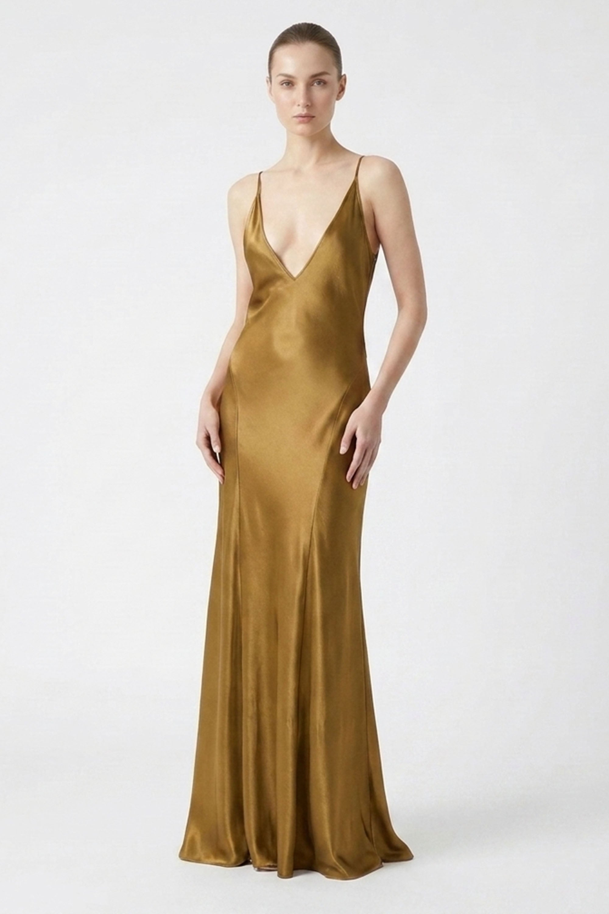 Selene Silk Column Gown | JewelClues
